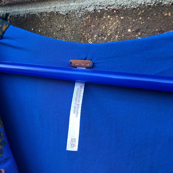 Free People Blue Floral Dress Tunic Size XS - Picture 5 of 7